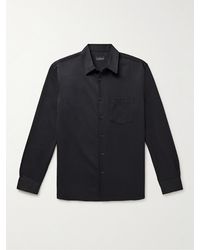 Club Monaco - Wool-blend Twill Shirt - Lyst