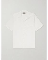 Canali - Camp-Collar Cotton Shirt - Lyst
