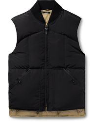 Tom Ford - Leather-trimmed Quilted Shell Down Gilet - Lyst