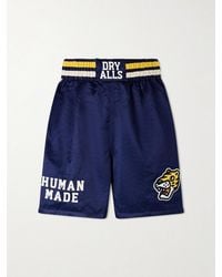 Human Made - Straight-Leg Logo-Embroidered Cotton-Blend Shorts - Lyst