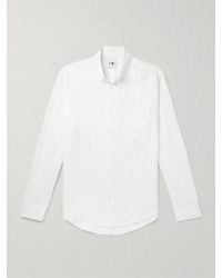 NN07 - Arne Button-down Collar Linen Shirt - Lyst