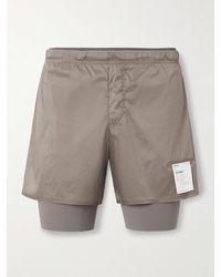 Satisfy - 8&Quot; Straight-Leg Layered Techsilk And Justice&Trade; Coldblack&Reg; Shorts - Lyst