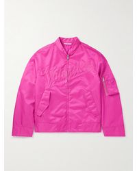 Valentino Garavani - Collegiate Logo-Embroidered Shell Bomber Jacket - Lyst