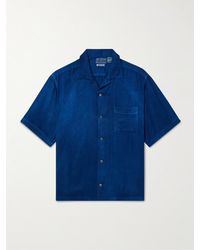 Blue Blue Japan - Camp-collar Indigo-dyed Twill Shirt - Lyst