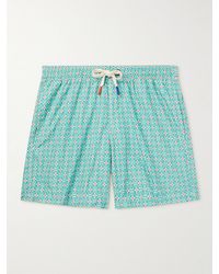 Altea - Diamond Straight-Leg Mid-Length Printed Swim Shorts - Lyst