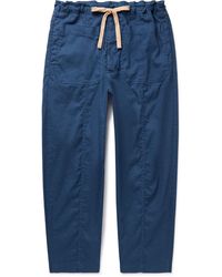 Barena - Cester Wide-leg Garment-dyed Linen-blend Drawstring Trousers - Lyst