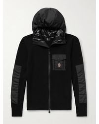 Moncler - Shell-panelled Wool-blend Hooded Ski Jacket - Lyst