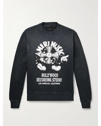 Amiri - Music Record Logo-Print Cotton-Jersey Sweatshirt - Lyst