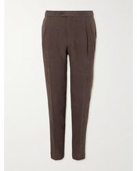 Thom Sweeney Linen Tapered Pants in 