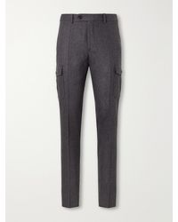 Slowear - Incotex Straight-Leg Brushed Wool-Blend Trousers - Lyst