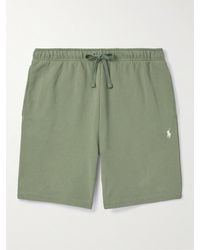 Polo Ralph Lauren - Gerade geschnittene Shorts aus Baumwoll-Jersey mit Logostickerei und Kordelzugbund - Lyst