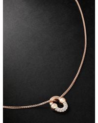 Greg Yuna - Umlaut 18-karat Rose Gold Diamond Chain Necklace - Lyst