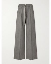 Rick Owens - Bela Wide-Leg Wool Drawstring Trousers - Lyst