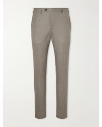 Canali - Slim-fit Wool-flannel Suit Trousers - Lyst