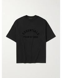 Fear Of God - Oversized Logo-Appliquéd Cotton-Jersey T-Shirt - Lyst