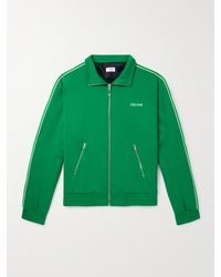 Celine - Logo-Embroidered Striped Tech-Jersey Track Jacket - Lyst