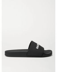 Balenciaga - Logo Rubber Pool Sliders - Lyst