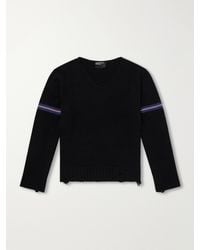 Enfants Riches Deprimes - Distressed Striped Cashmere Sweater - Lyst
