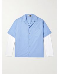 Loewe - Paula's Ibiza Convertible-collar Layered Cotton-blend And Cotton-jersey Shirt - Lyst