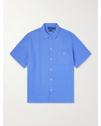 Polo Ralph Lauren - Logo-Embroidered Checked Linen And Cotton-Blend Shirt - Lyst
