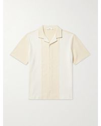 MR P. - Camp-Collar Two-Tone Organic Cotton-Piqué Shirt - Lyst