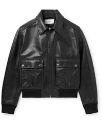 Celine - Leather Blouson Jacket - Lyst