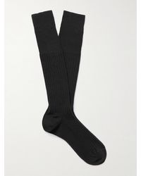 Loro Piana - Ribbed Cashmere And Silk-blend Socks - Lyst