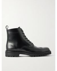 MR P. - Jacques Waxed-Leather Brogue Boots - Lyst
