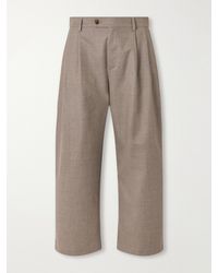 A Kind Of Guise - Yesa Wide-Leg Pleated Mélange Virgin Wool-Twill Trousers - Lyst