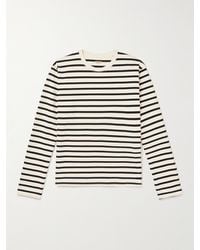 Kapital - Printed Striped Cotton-jersey T-shirt - Lyst