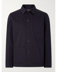 Altea - Constantin Cotton And Linen-Blend Overshirt - Lyst