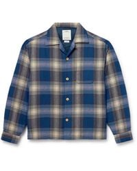Visvim - Keesey Checked Wool And Linen-blend Flannel Down Jacket - Lyst