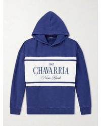 Willy Chavarria - Gilroy Logo-embroidered Cotton-jersey Hoodie - Lyst