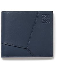 Loewe - Puzzle Logo-Debossed Leather Billfold Wallet - Lyst