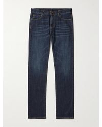 Canali - Slim-Fit Straight-Leg Stretch-Denim Jeans - Lyst