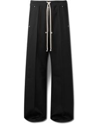 Rick Owens - Bela Wide-Leg Embellished Wool-Drill Drawstring Trousers - Lyst