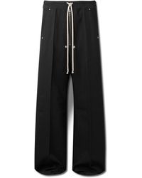 Rick Owens - Bela Wide-Leg Embellished Wool-Drill Drawstring Trousers - Lyst