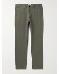 Hartford - Tyron Slim-Fit Straight-Leg Cotton-Blend Trousers - Lyst