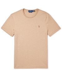 Polo Ralph Lauren - Slim-fit Logo-embroidered Cotton-jersey T-shirt - Lyst