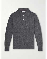 Brunello Cucinelli - Alpaca-Blend Polo Sweater - Lyst