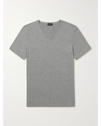 Hanro Superior Mercerised Stretch-cotton T-shirt - Grey