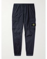 Stone Island - Tapered Cotton-blend Cargo Trousers - Lyst