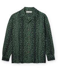 Wacko Maria - Tim Lehi Convertible-collar Leopard-print Woven Shirt - Lyst