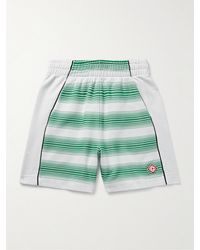Casablancabrand - Straight-leg Logo-appliquéd Cotton-blend Shorts - Lyst