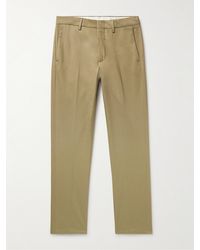 Dunhill - Straight-leg Stretch Cotton And Cashmere-blend Chinos - Lyst