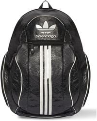 Balenciaga - Adidas Logo-print Textured-leather Backpack - Lyst