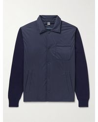 Herno - Slim-fit Panelled Cotton And Shell Padded Shirt Jacket - Lyst