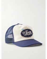 CHERRY LA - 6 Star Logo-Embroidered Studded Canvas And Mesh Trucker Cap - Lyst