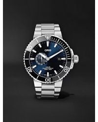 Oris Aquis Small Second Date Automatic 45.5mm Stainless Steel Watch - Blue