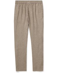 Sunspel - Slim-fit Straight-leg Linen Trousers - Lyst